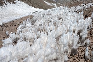 12 Small Ice Penitentes Crossing The Glacier Between The Narrow Gully And The Hill To Camp 1 From Plaza Argentina Base Camp.jpg